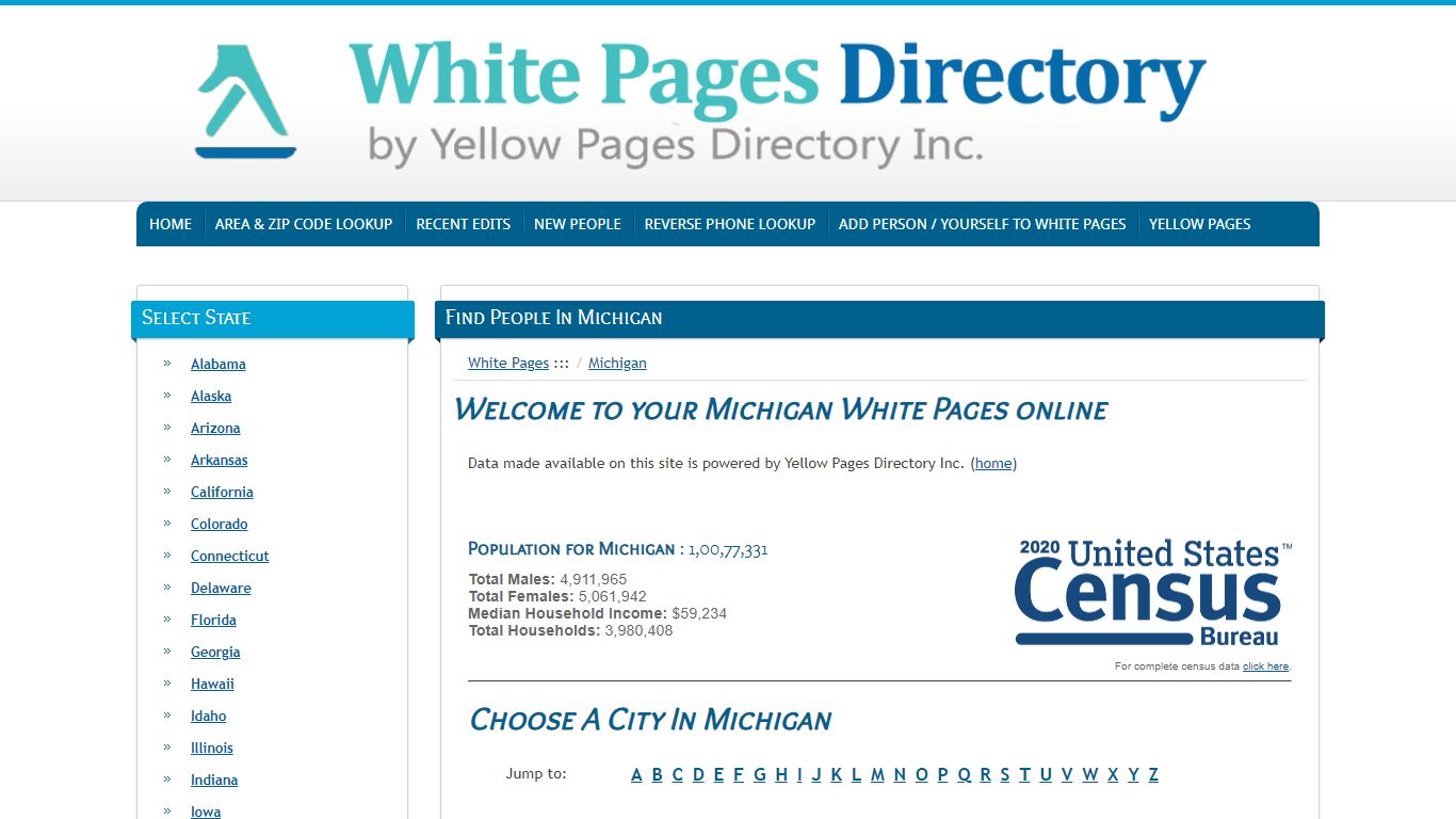 Michigan Cities List - Find White Pages People Listings & Public ...